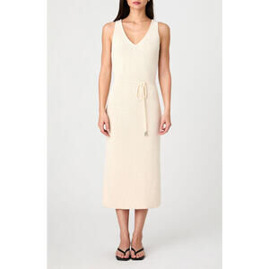 NWT! French Connection Terry Cloth Midi Dress in Ecru Size XS